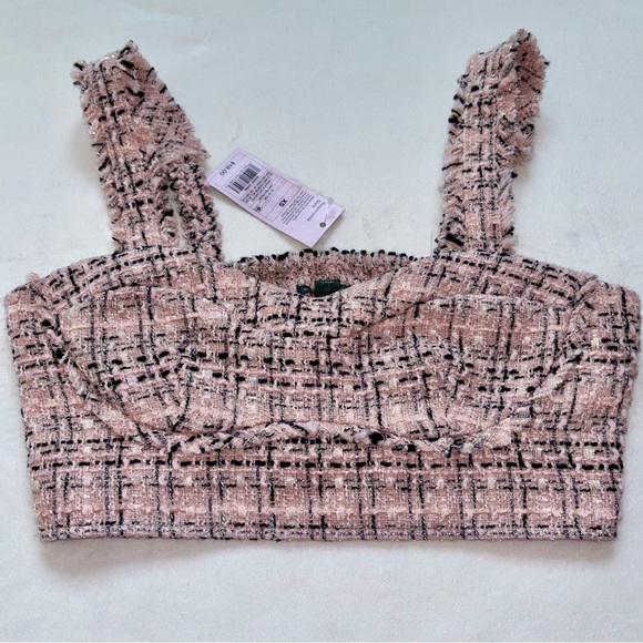 Wild Fable Coquette Preppy Pink Black Crop Top Size XS - XL NWT - Picture 3 of 7